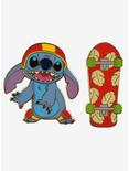 Disney Lilo & Stitch Skateboarding Stitch Enamel Pin Set - BoxLunch Exclusive, , hi-res