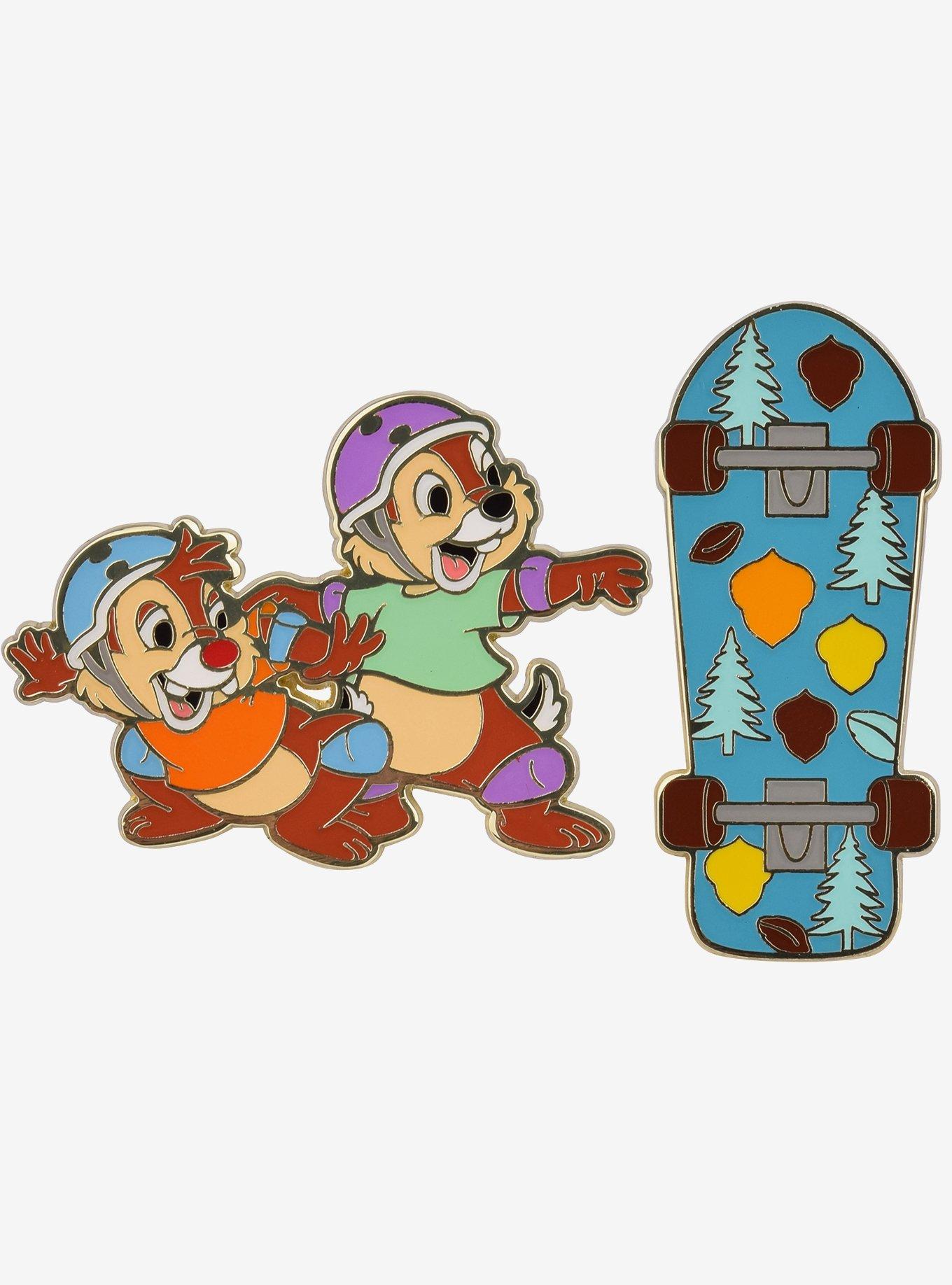 Disney Chip & Dale Skateboarding Enamel Pin Set - BoxLunch Exclusive, , hi-res