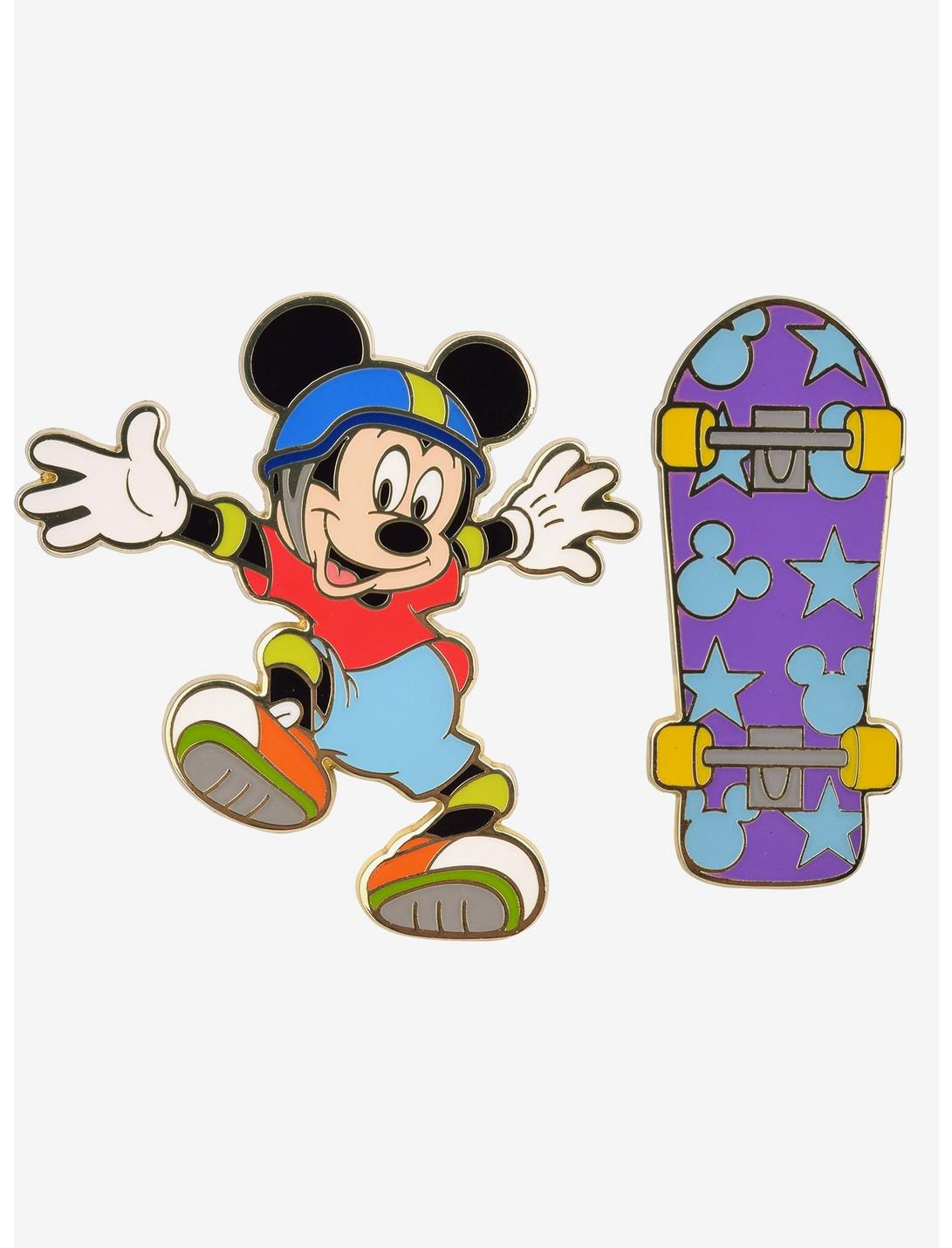 Disney Mickey Mouse Skateboarding Enamel Pin Set - BoxLunch Exclusive, , hi-res