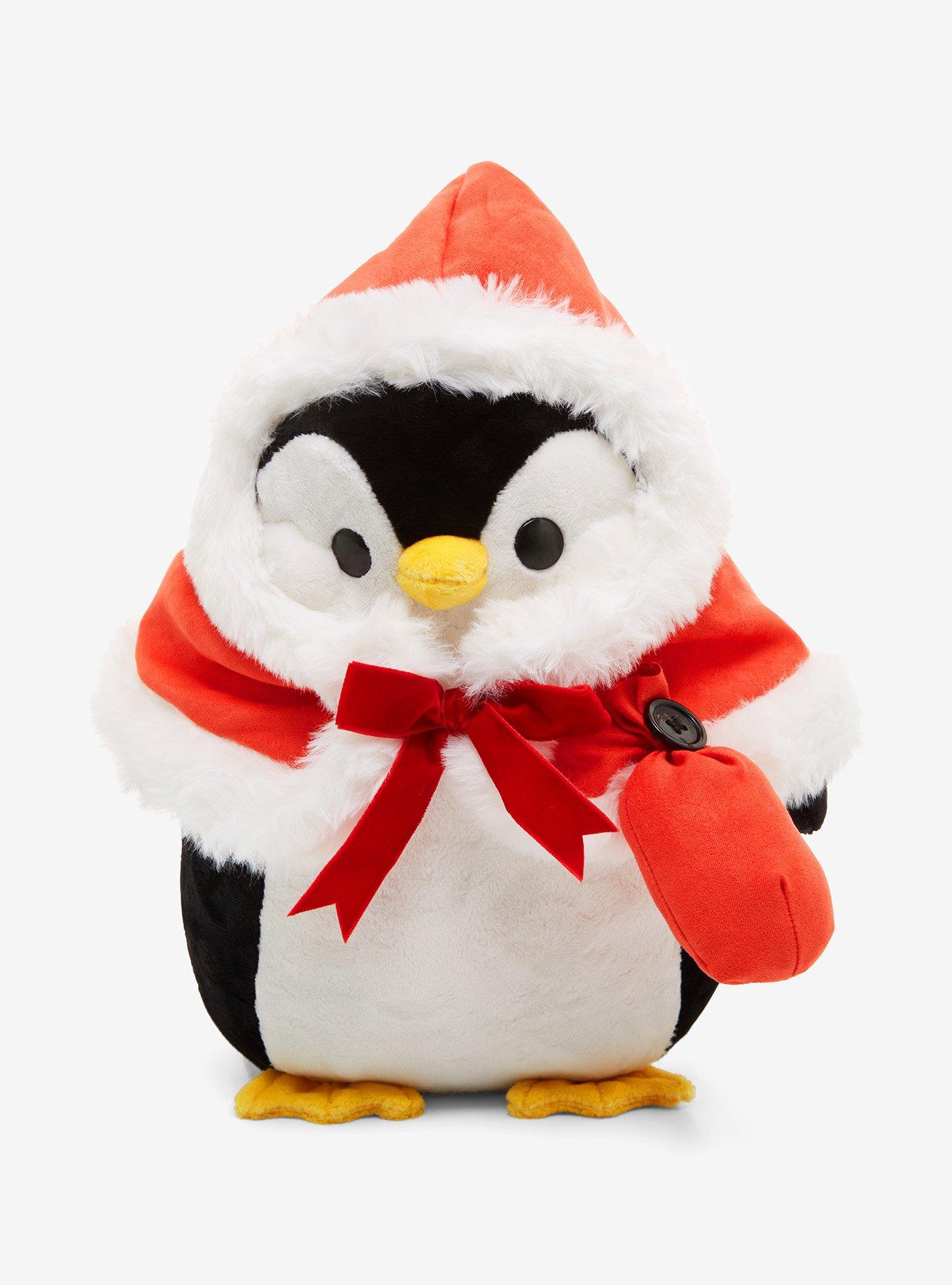 Bellzi Pengi the Penguin with Santa Outfit 8 Inch Plush, , hi-res
