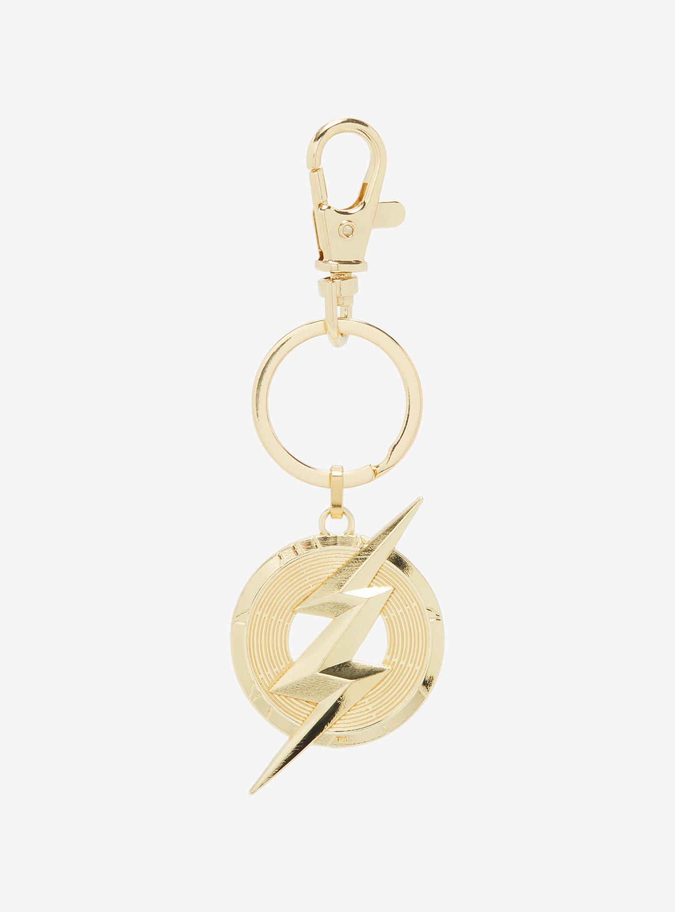 DC Comics The Flash Glow-in-The-Dark Logo Keychain, , hi-res