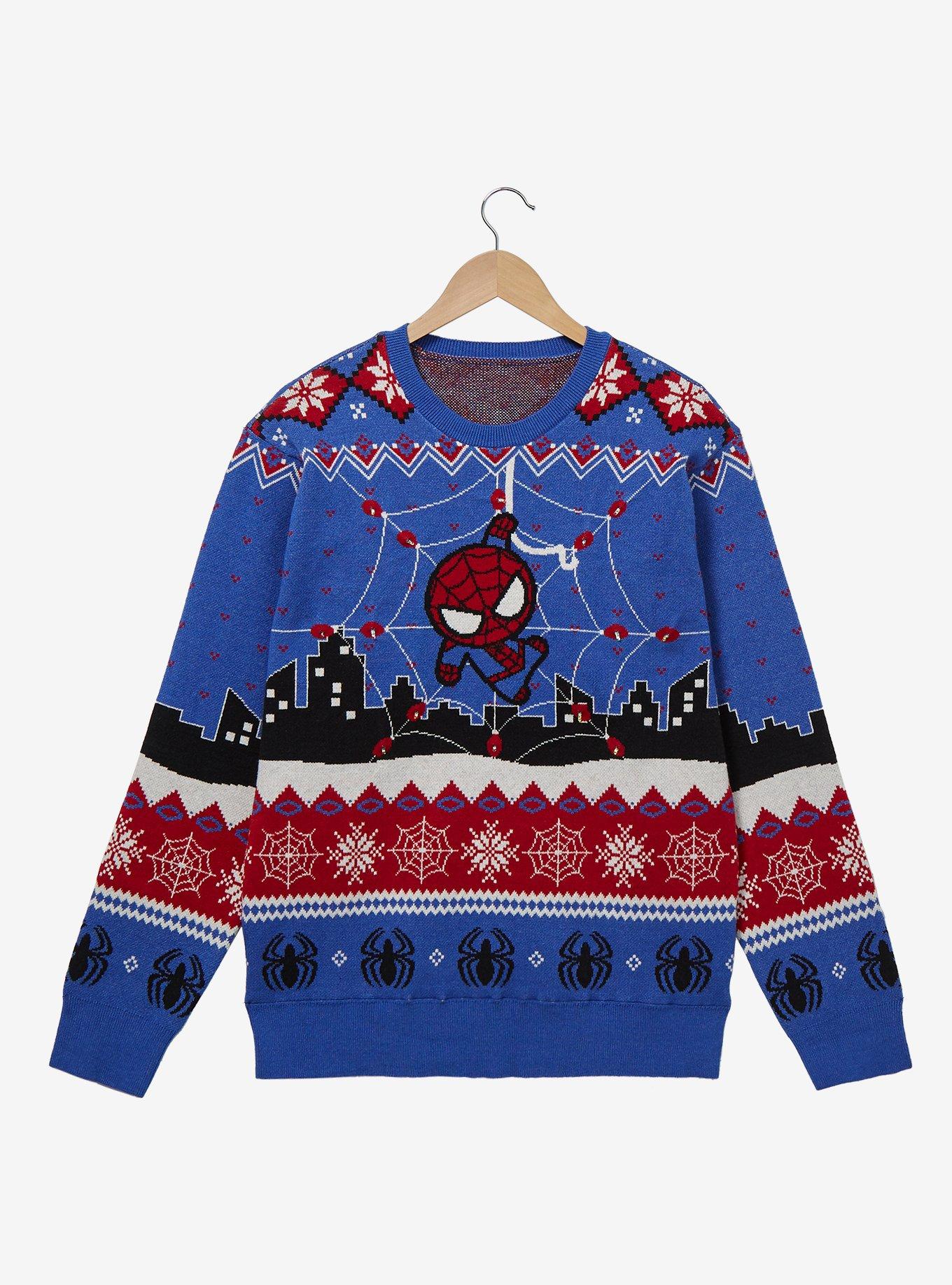 Marvel Spider-Man Web Holiday Sweater - BoxLunch Exclusive