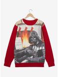 Star Wars Darth Vader Piano Portrait Holiday Sweater- BoxLunch Exclusive, RED, hi-res