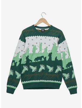 The Lord of the Rings Fellowship Silhouettes Holiday Sweater - BoxLunch Exclusive, , hi-res