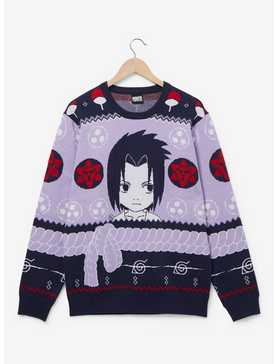 Naruto Shippuden Sasuke Uchiha Holiday Sweater - BoxLunch Exclusive, , hi-res