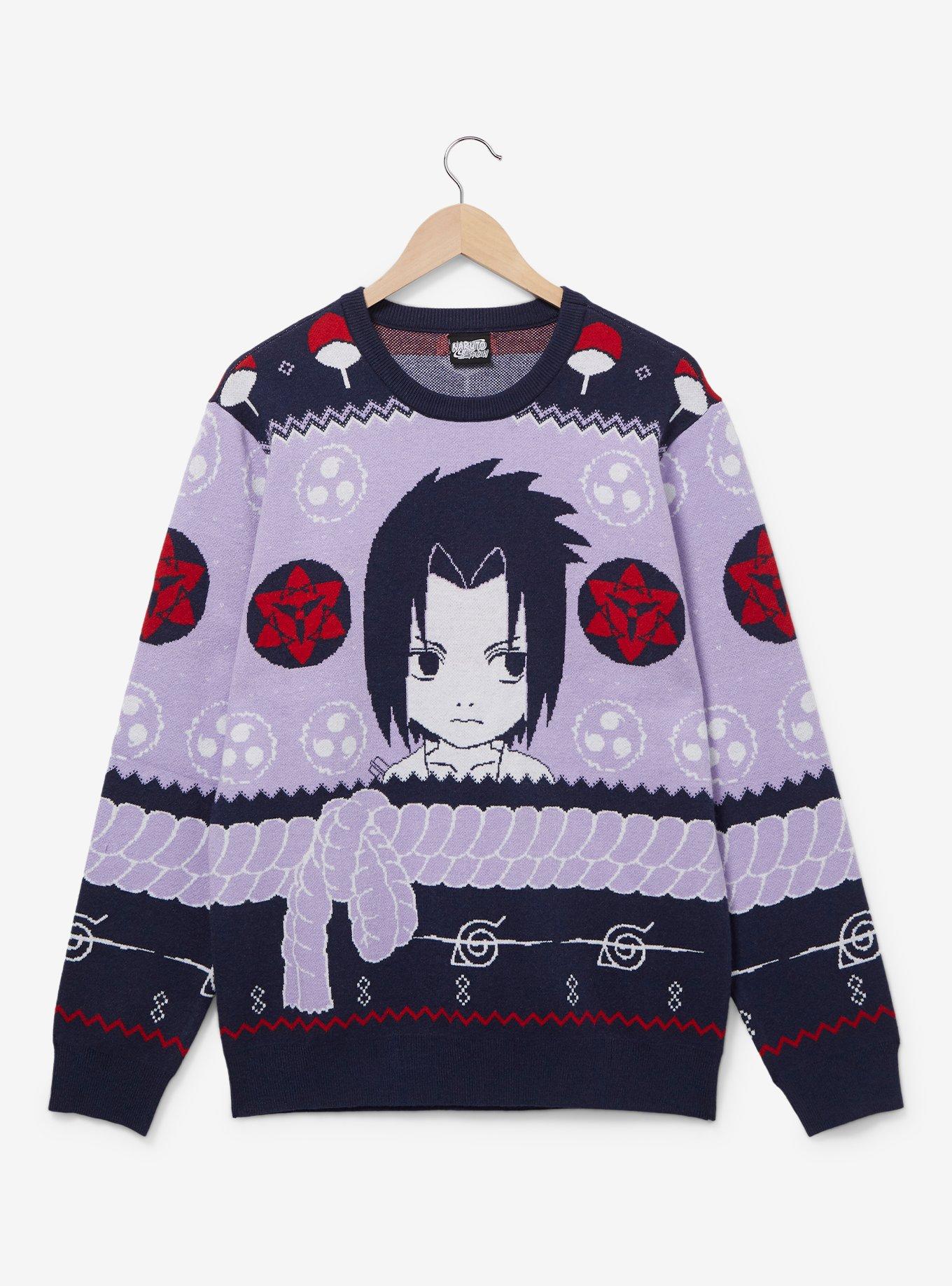 Naruto Shippuden Sasuke Uchiha Holiday Sweater BoxLunch Exclusive