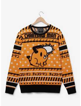 Chainsaw Man Chibi Pochita Holiday Sweater - BoxLunch Exclusive, , hi-res