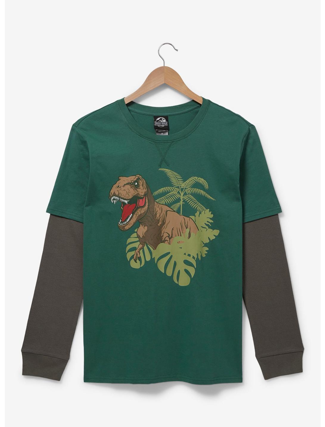 Jurassic Park T-Rex Layered Long Sleeve T-Shirt - BoxLunch Exclusive, MULTI, hi-res
