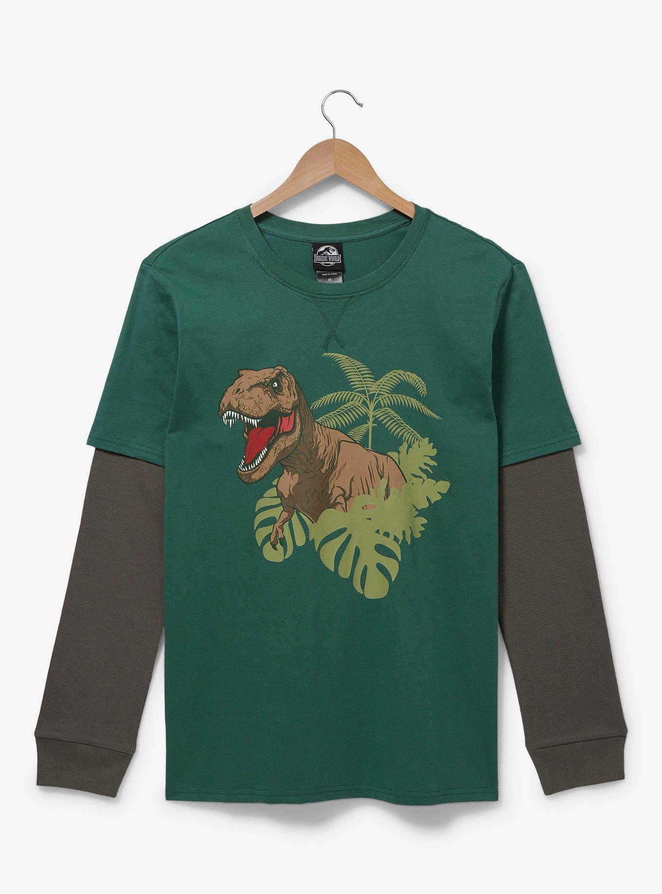 Jurassic Park T-Rex Layered Long Sleeve T-Shirt - BoxLunch Exclusive, MULTI, hi-res