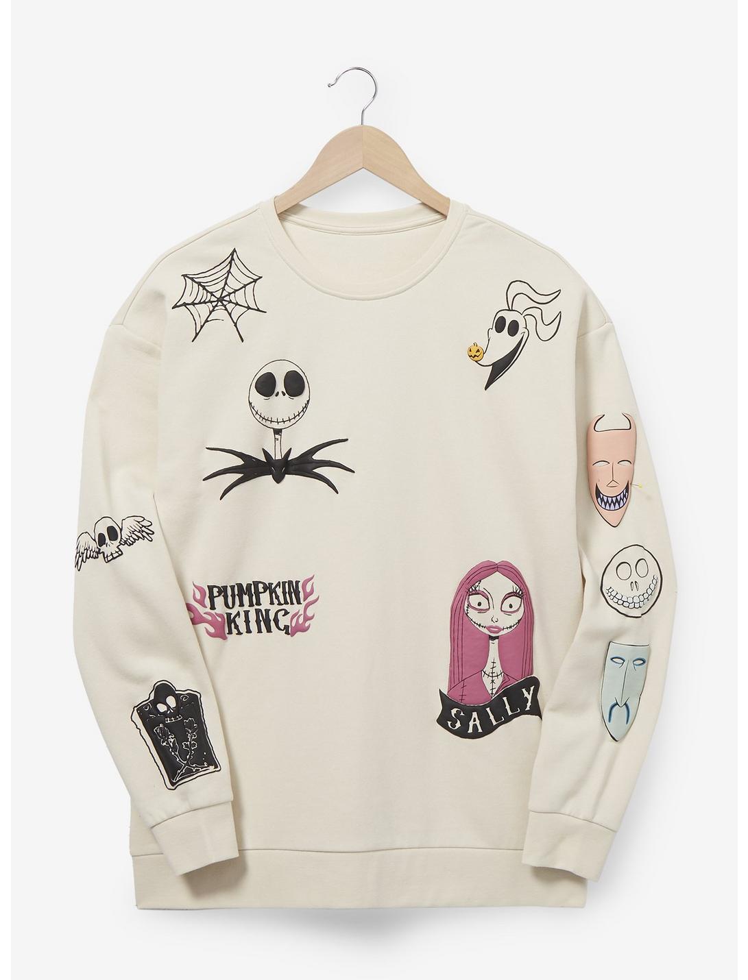 Disney The Nightmare Before Christmas Icons Crewneck - BoxLunch Exclusive, DARK GREEN, hi-res
