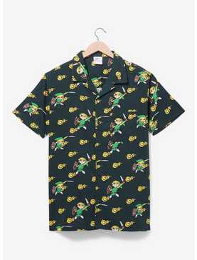 Nintendo The Legend of Zelda Link Allover Print Woven Button-Up - BoxLunch Exclusive, , hi-res