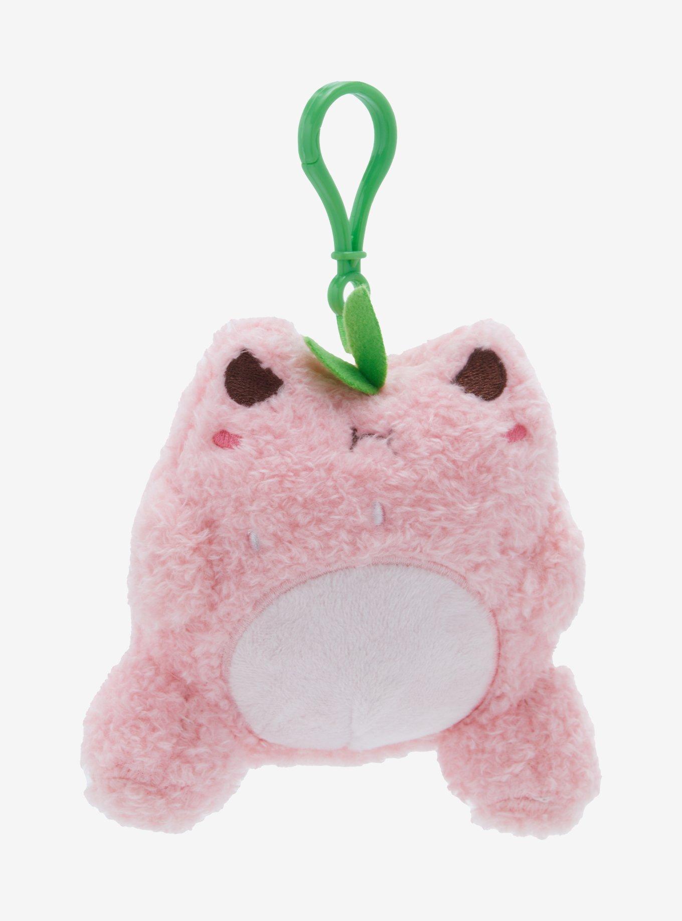 Cuddle Barn Wawa The Froggie Strawberry Plush Key Chain, , hi-res