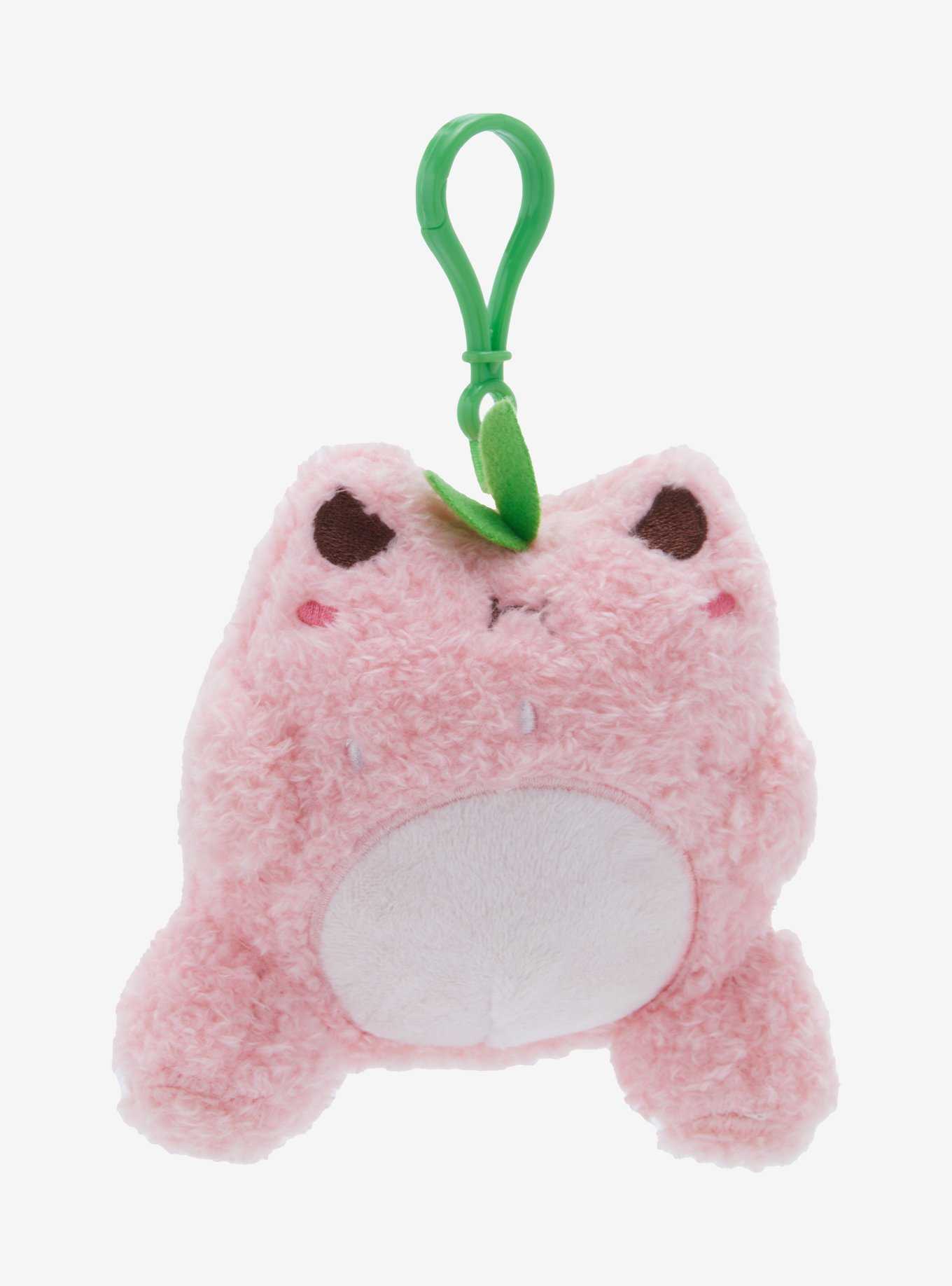 Cuddle Barn Wawa The Froggie Strawberry Plush Key Chain, , hi-res