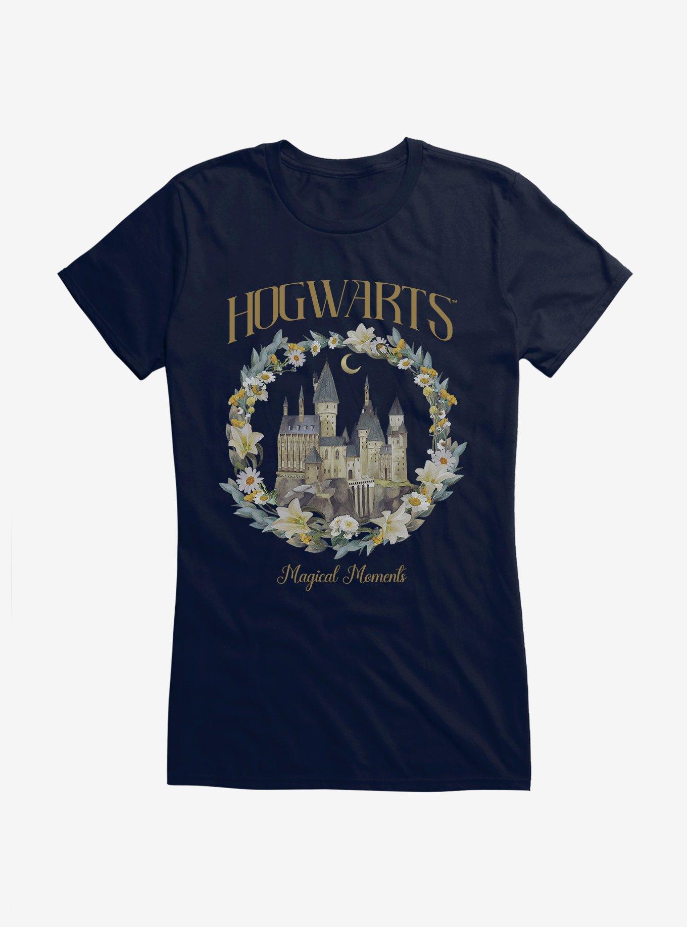 Harry Potter Hogwarts School Magical Moments Girls T-Shirt, NAVY, hi-res view 1