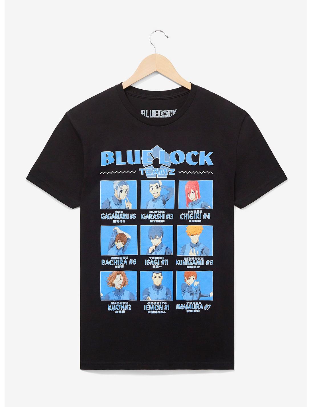 Blue Lock Team Z Player Portraits T-Shirt - BoxLunch Exclusive, BLACK, hi-res