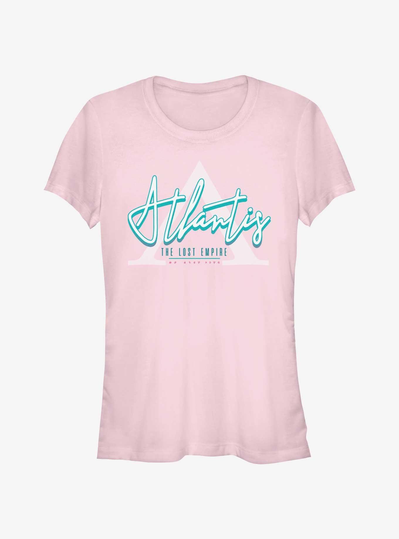 Disney Atlantis: The Lost Empire Symbol Logo Girls T-Shirt, LIGHT PINK, hi-res