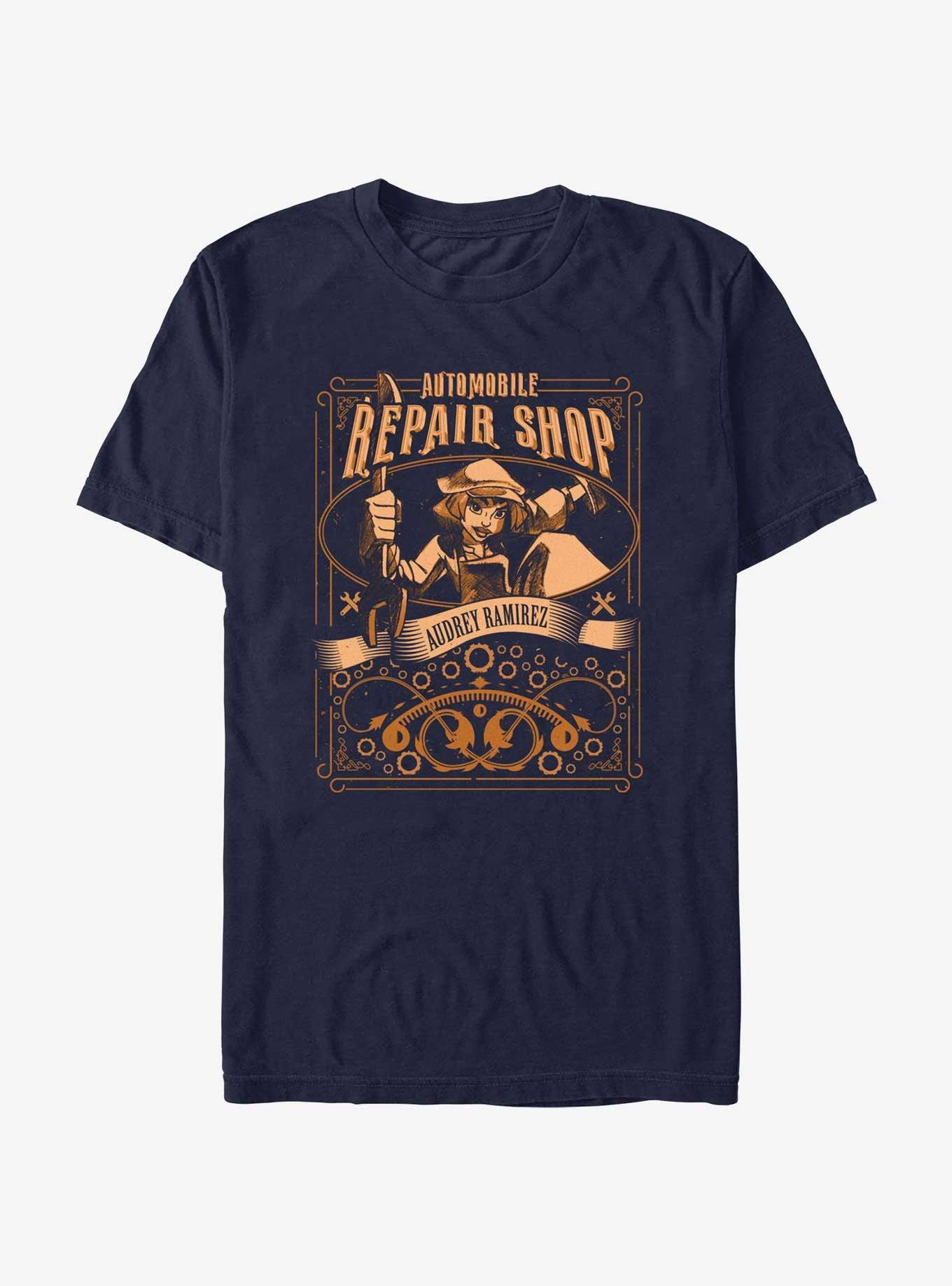 Disney Atlantis: The Lost Empire Ramirez Repair Shop Poster T-Shirt, , hi-res