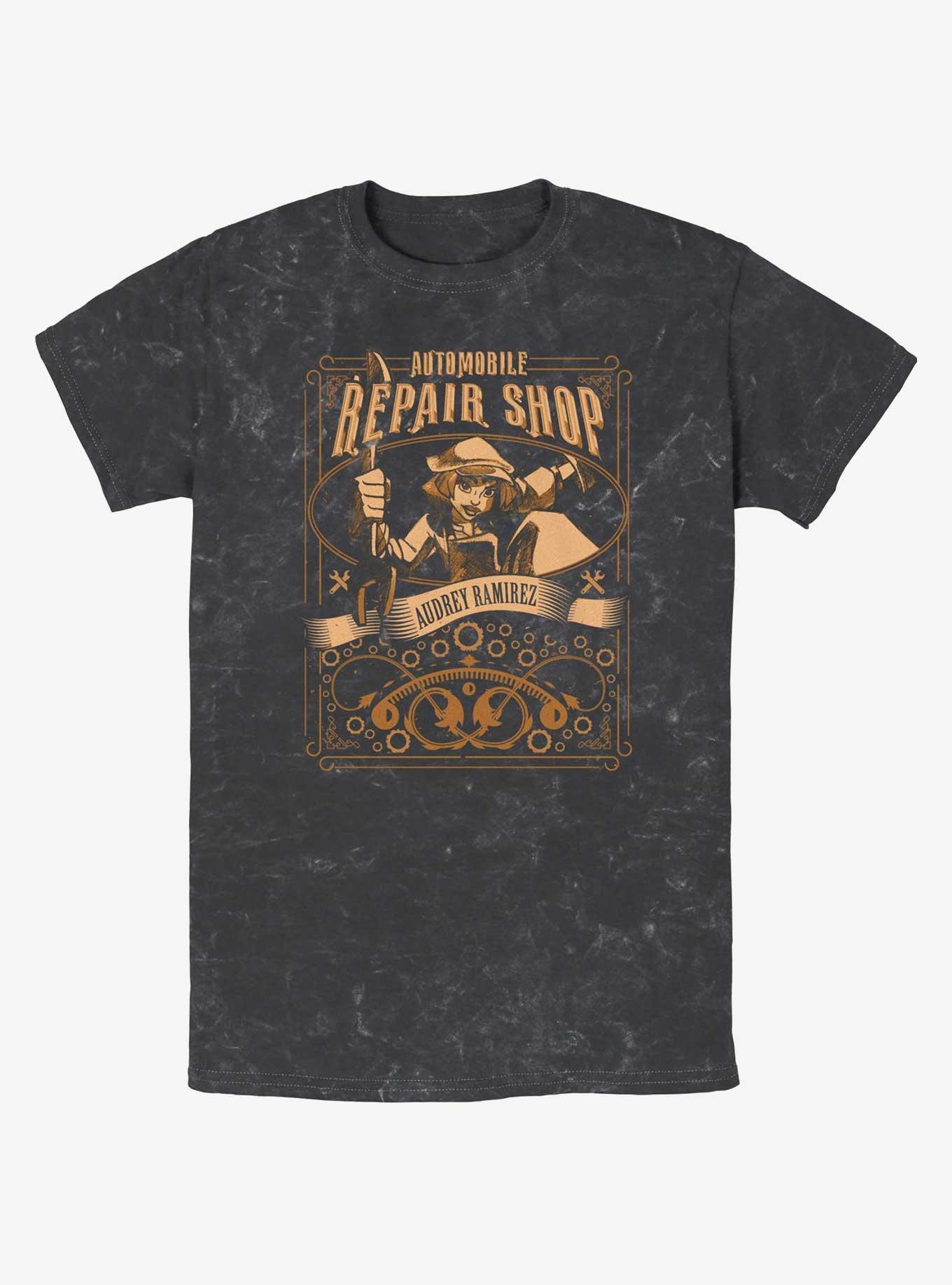 Disney Atlantis: The Lost Empire Ramirez Repair Shop Poster Mineral Wash T-Shirt, , hi-res