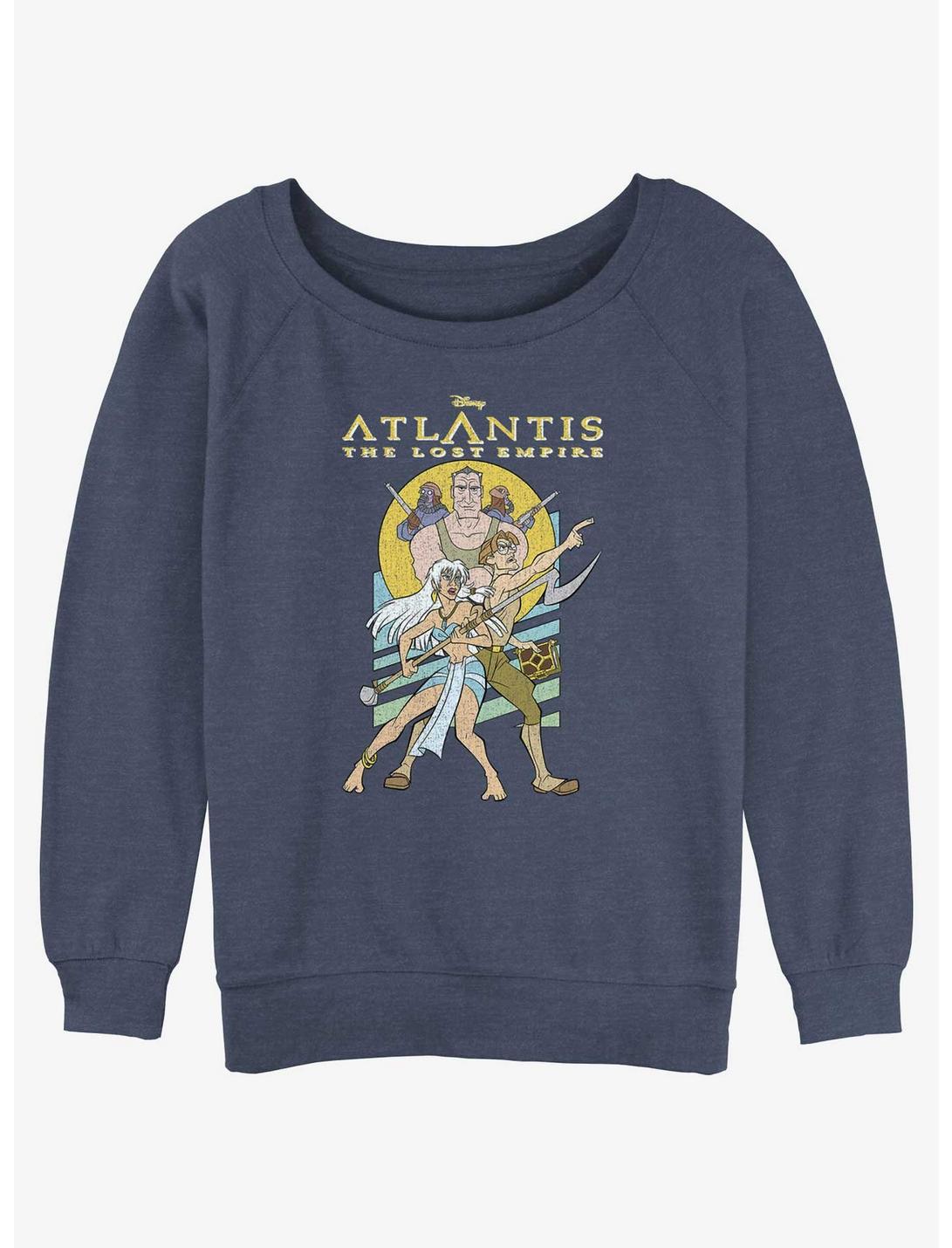 Disney Atlantis: The Lost Empire Protectors Kida and Milo Girls Slouchy Sweatshirt, BLUEHTR, hi-res
