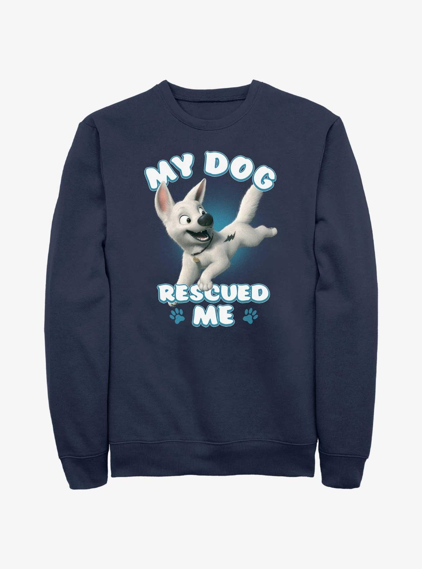 Disney Bolt My Dog Rescued Me Sweatshirt, NAVY, hi-res