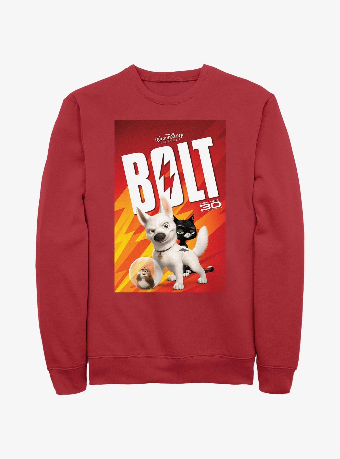 Disney Bolt Movie Poster Sweatshirt, RED, hi-res