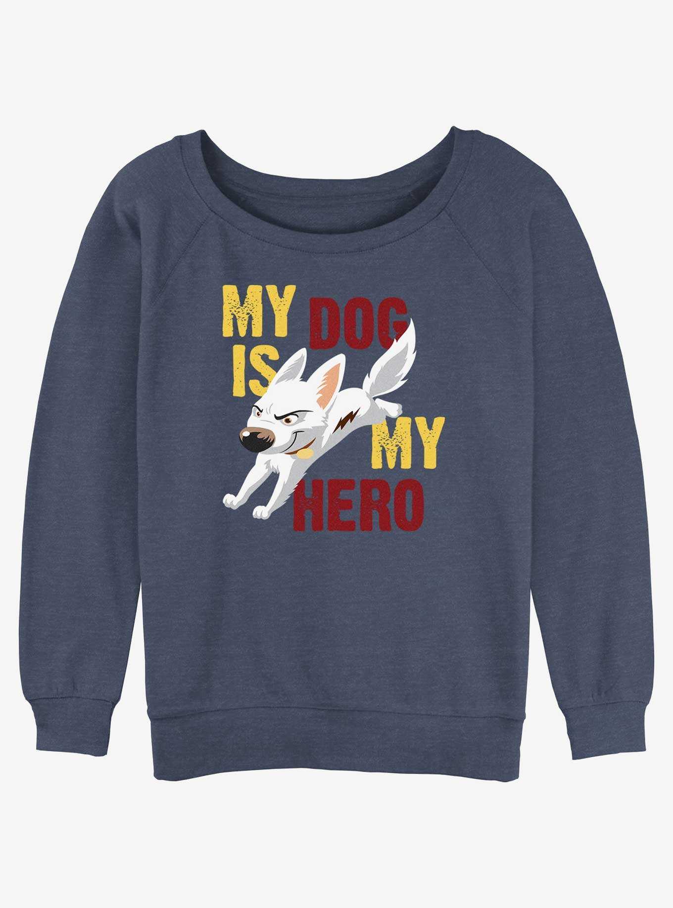 Disney Bolt My Dog Is My Hero Girls Slouchy Sweatshirt, , hi-res