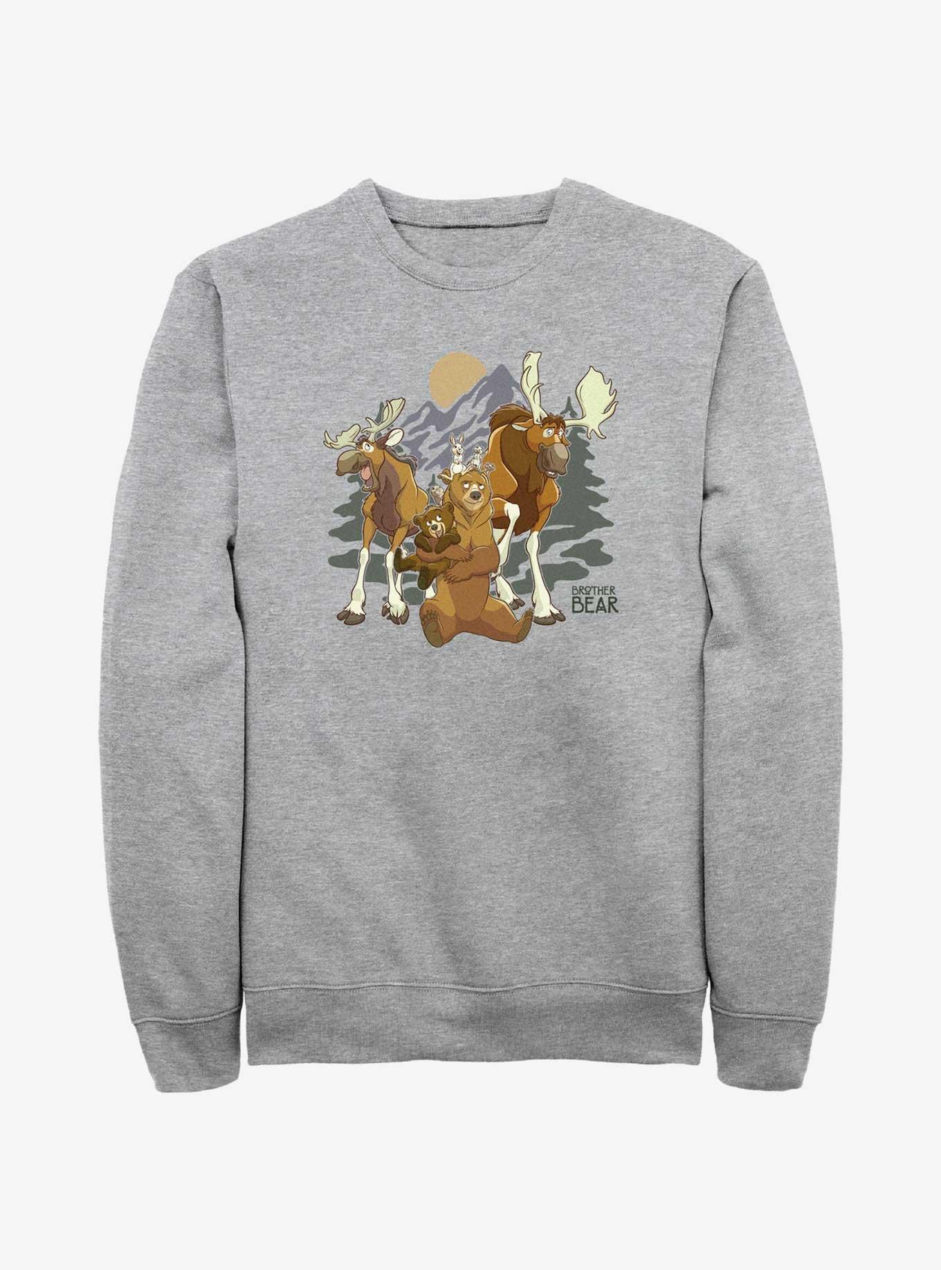 Disney Brother Bear Rutt and Tuke Moose Brothers Sweatshirt, ATH HTR, hi-res
