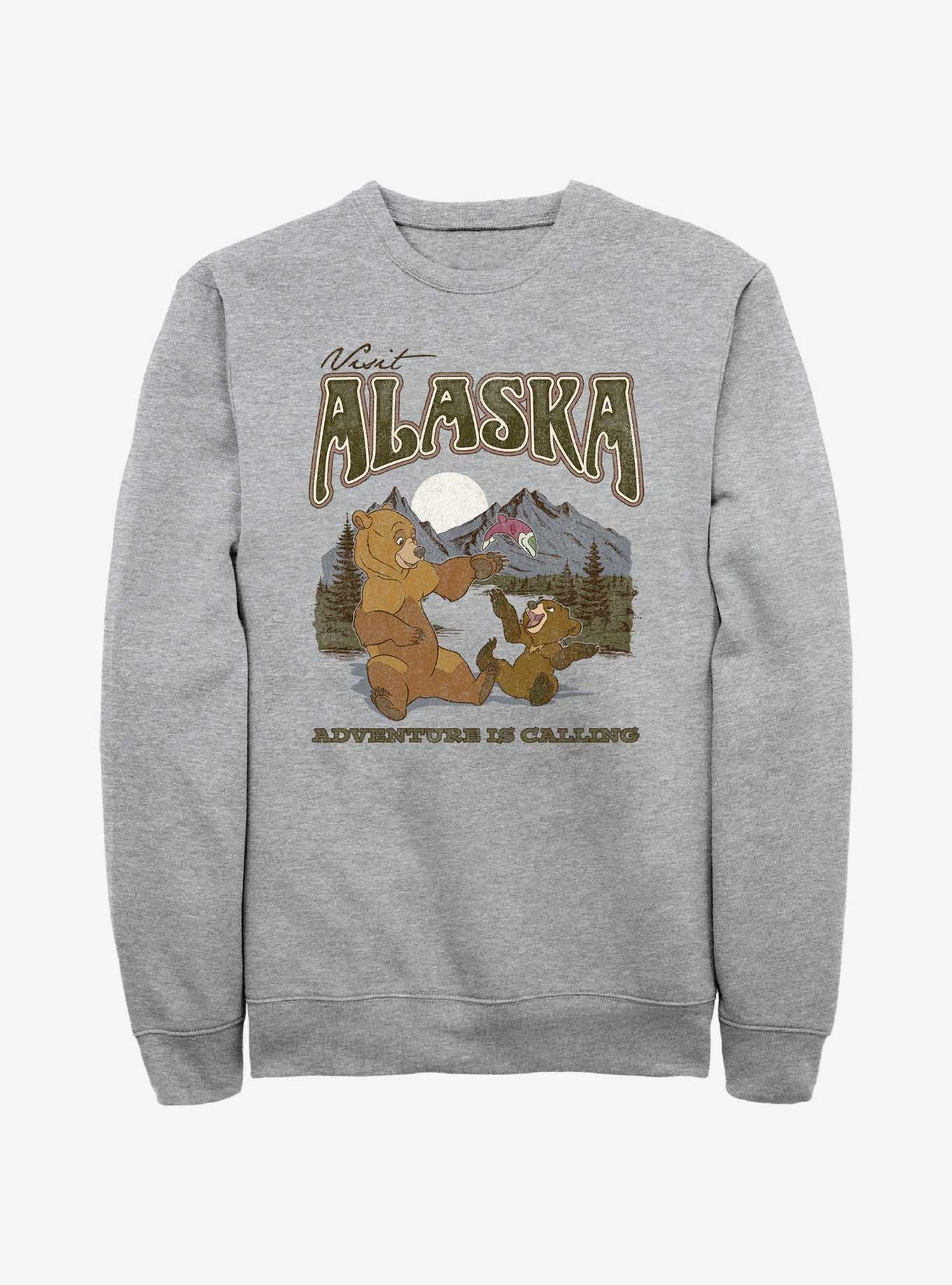 Disney Brother Bear Visit Alaska Adventure Is Calling Sweatshirt, ATH HTR, hi-res