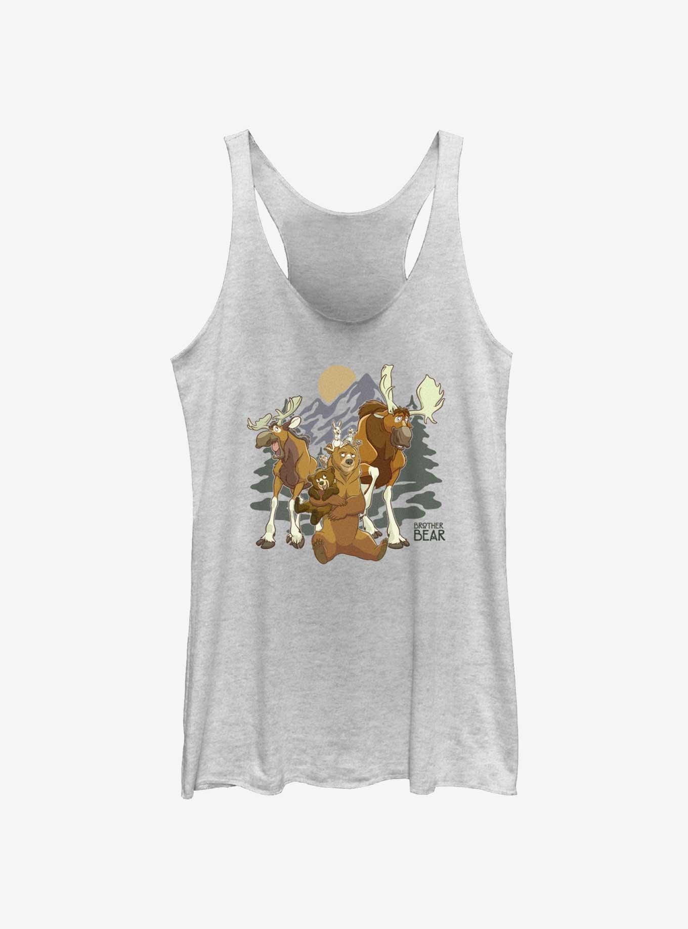 Disney Brother Bear Rutt and Tuke Moose Brothers Girls Tank, WHITE HTR, hi-res