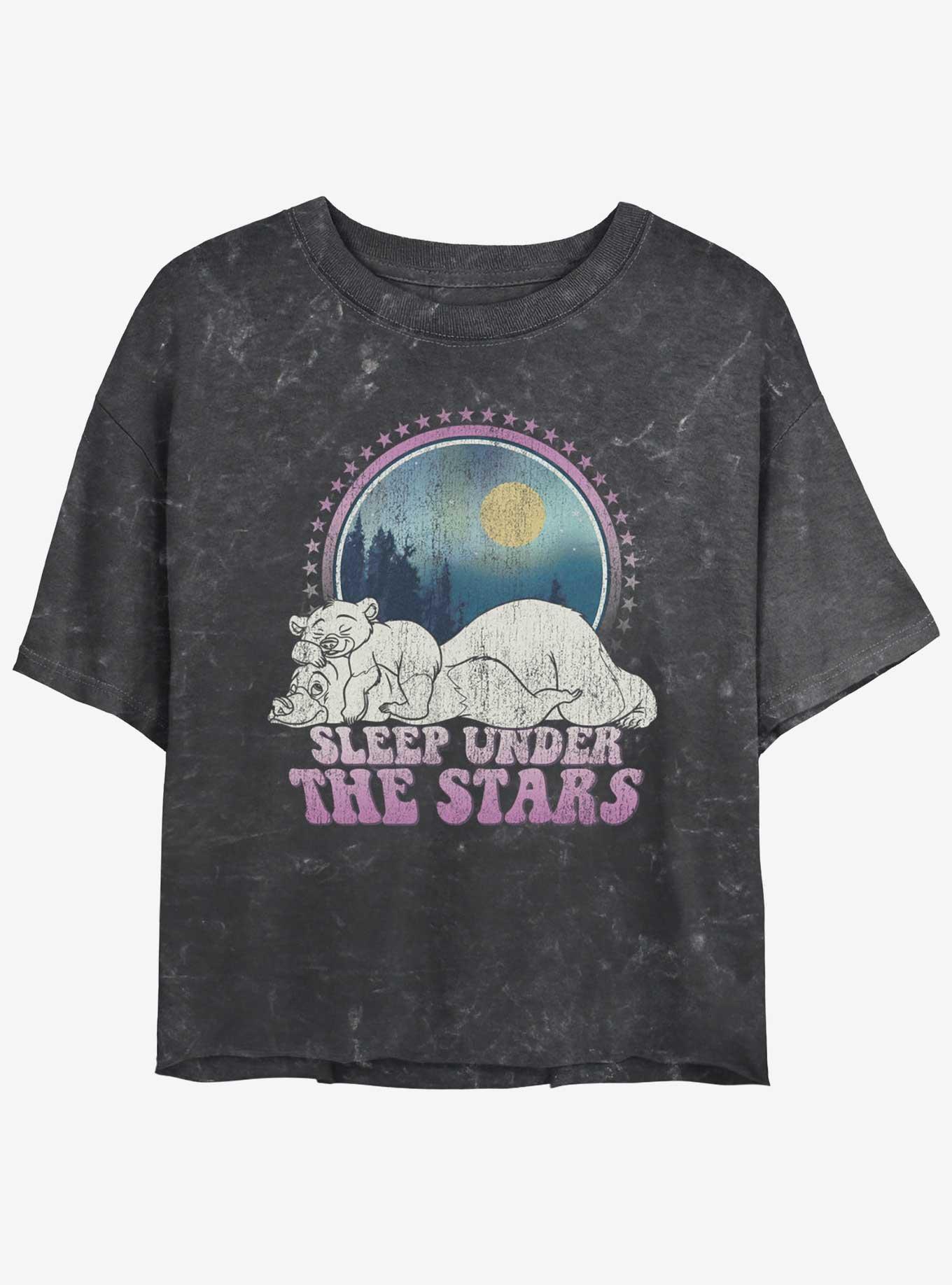 Disney Brother Bear Sleep Under The Stars Mineral Wash Girls Crop T-Shirt, , hi-res