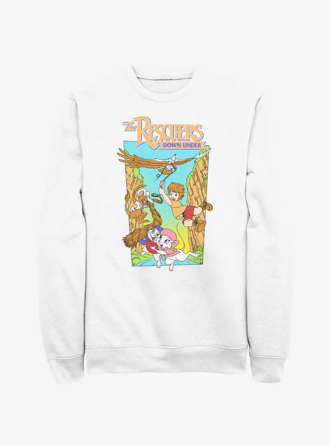 Disney The Rescuers Down Under Adventure Poster Sweatshirt, WHITE, hi-res