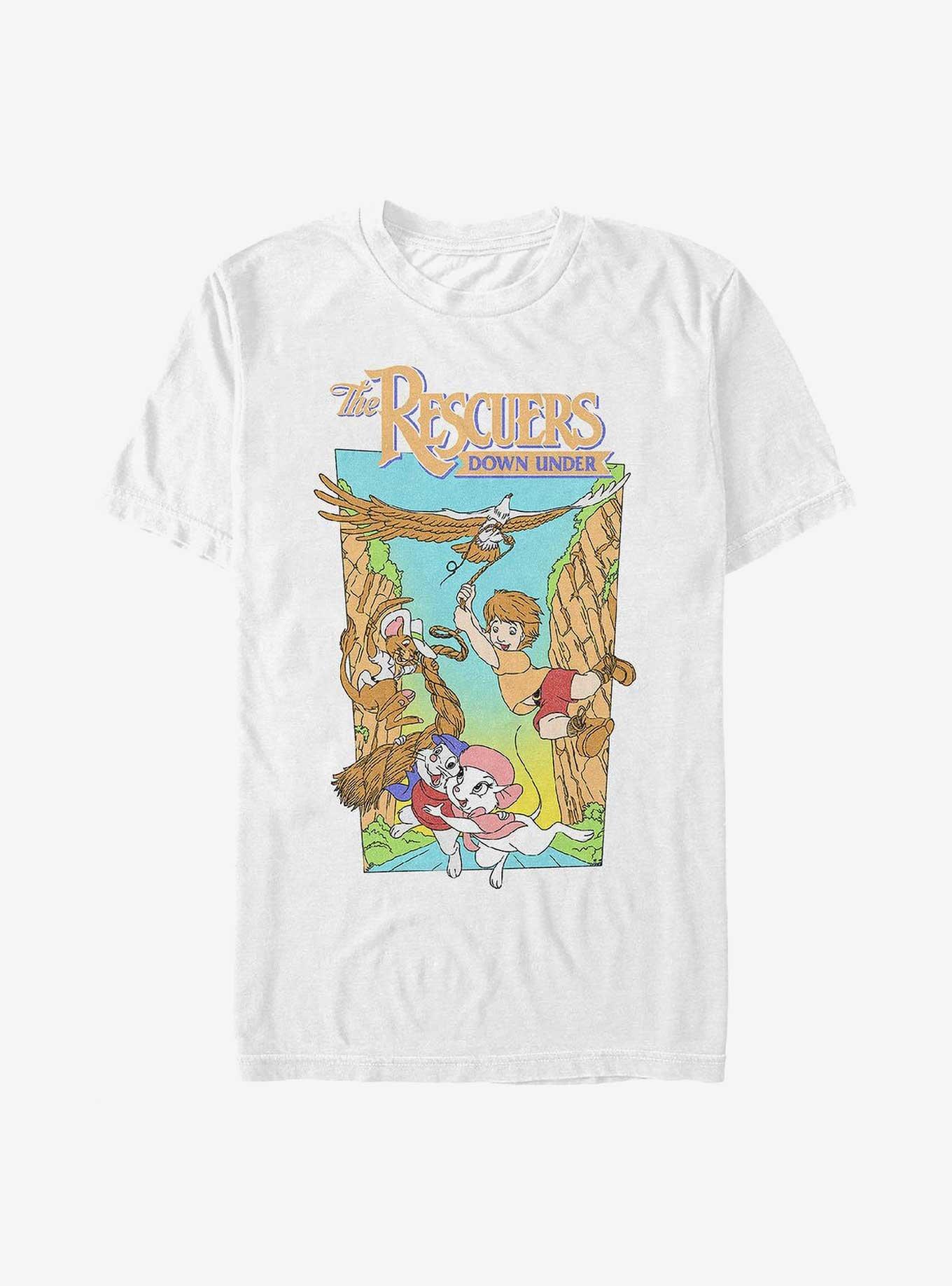 Disney The Rescuers Down Under Adventure Poster T-Shirt, WHITE, hi-res