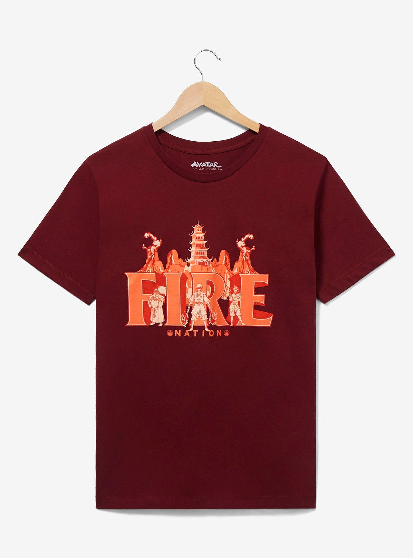 Avatar: The Last Airbender Tonal Fire Nation Portrait T-Shirt - BoxLunch Exclusive, DARK RED, hi-res