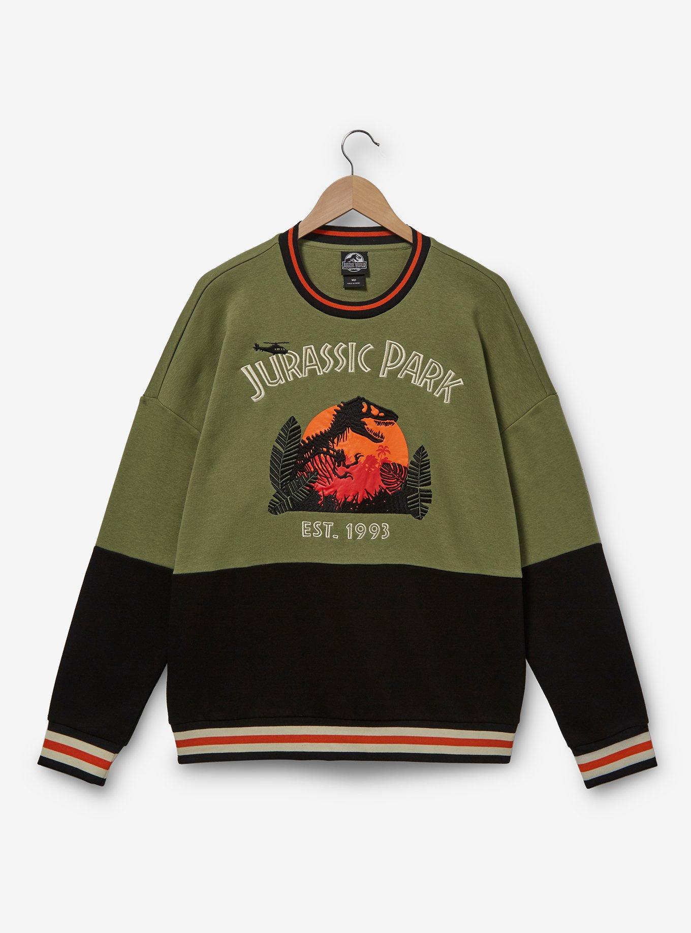 Jurassic Park Floral Logo Panel Crewneck - BoxLunch Exclusive | BoxLunch