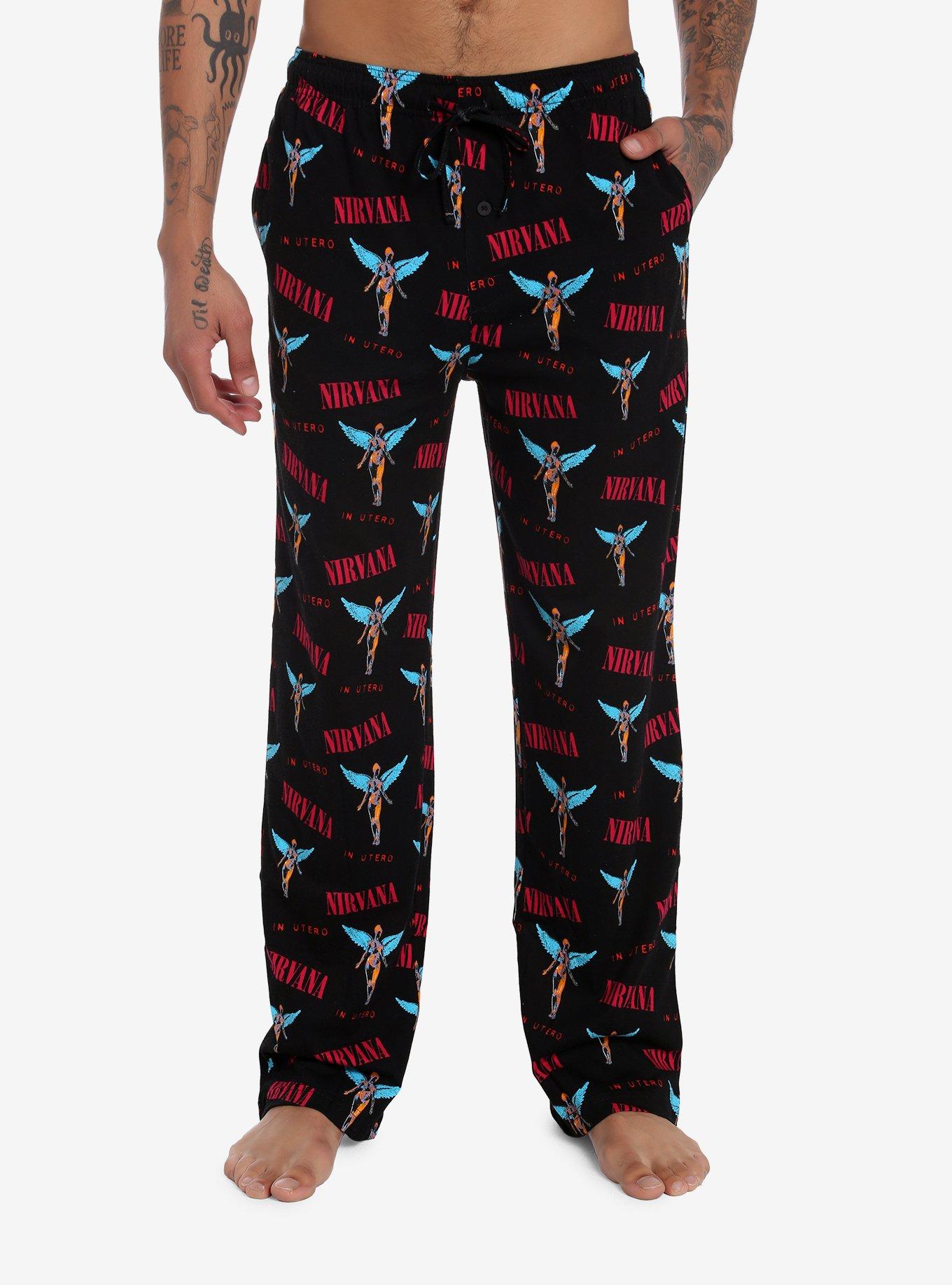 Nirvana In Utero Pajama Pants, BLACK, hi-res