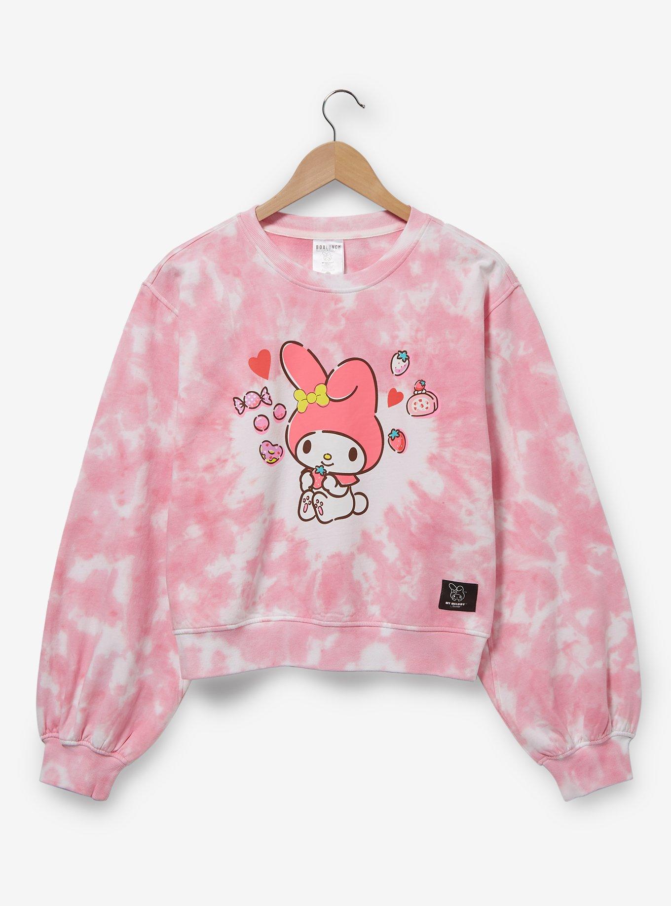 Sanrio My Melody Strawberry Heart Tie-Dye Cropped Women's Crewneck -  BoxLunch Exclusive