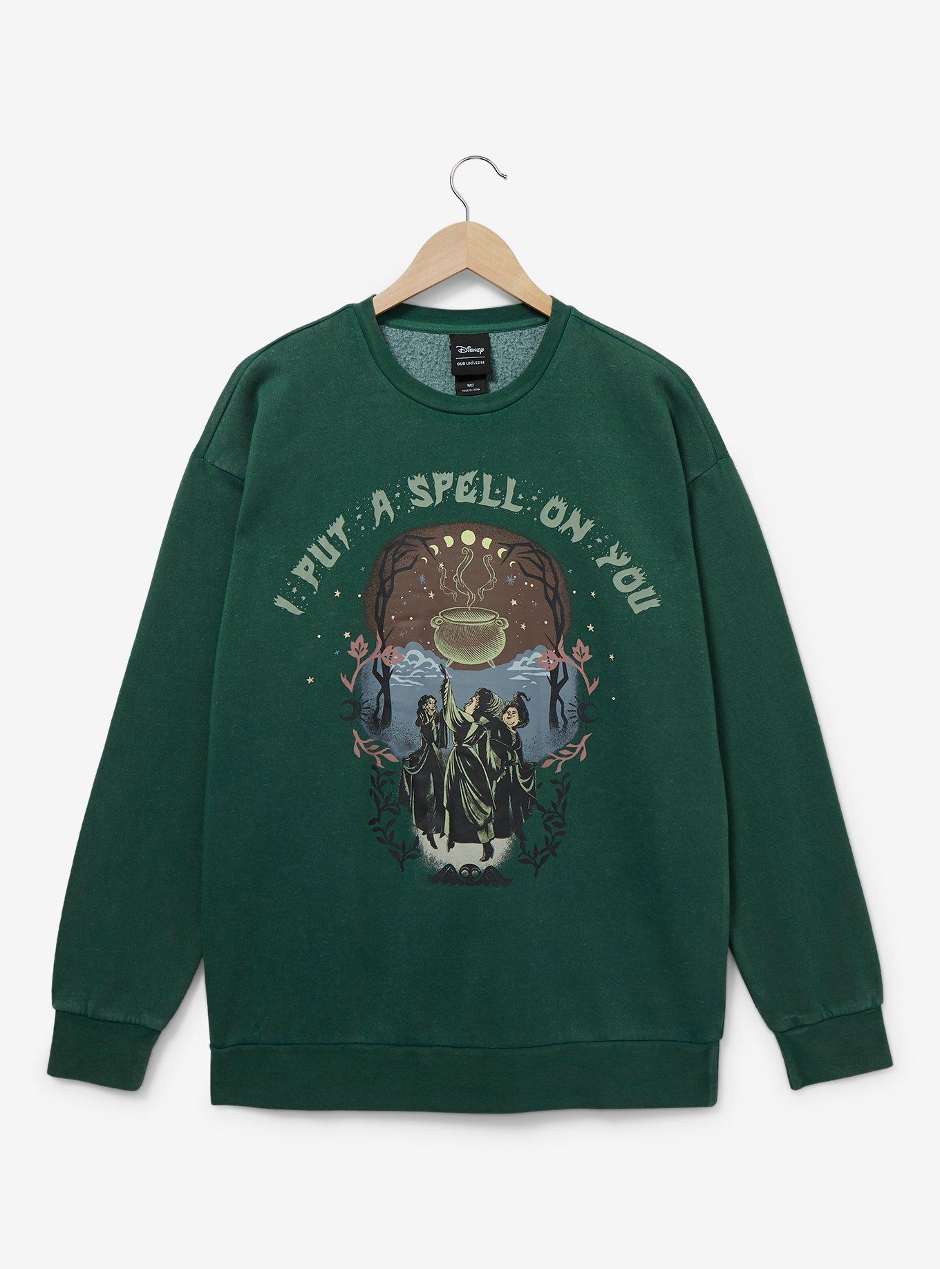 Disney Hocus Pocus Sanderson Sisters Spell Crewneck - BoxLunch Exclusive, GREY, hi-res