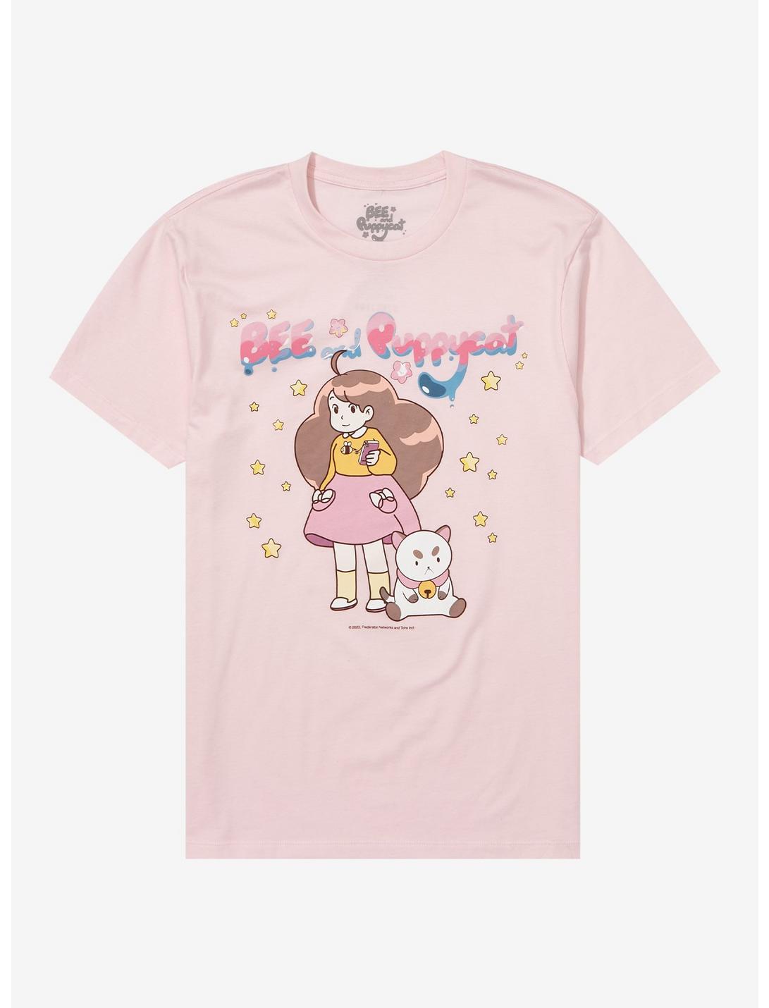 Bee and Puppycat Character Portrait Women's T-Shirt - BoxLunch Exclusive, LIGHT PINK, hi-res