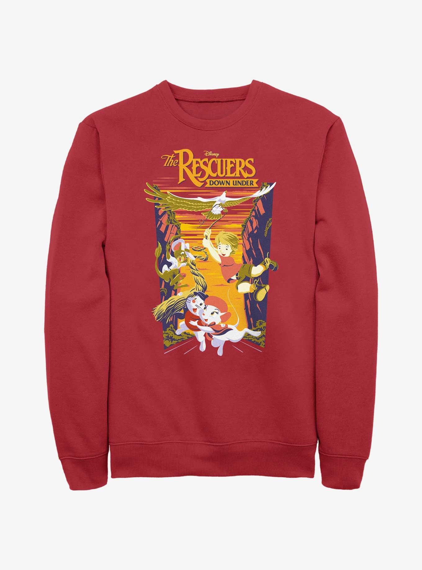 Disney The Rescuers Down Under National Park Rescue Sweatshirt, RED, hi-res