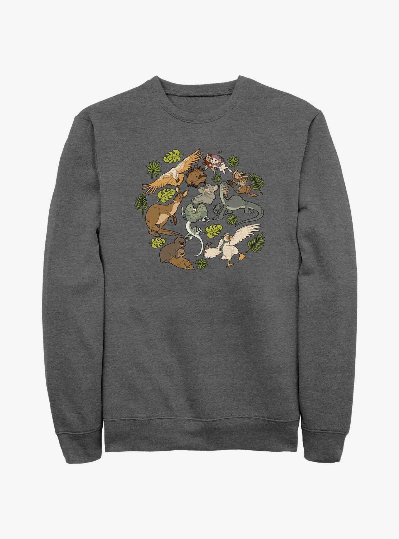 Disney The Rescuers Down Under Wildlife Sweatshirt, CHAR HTR, hi-res