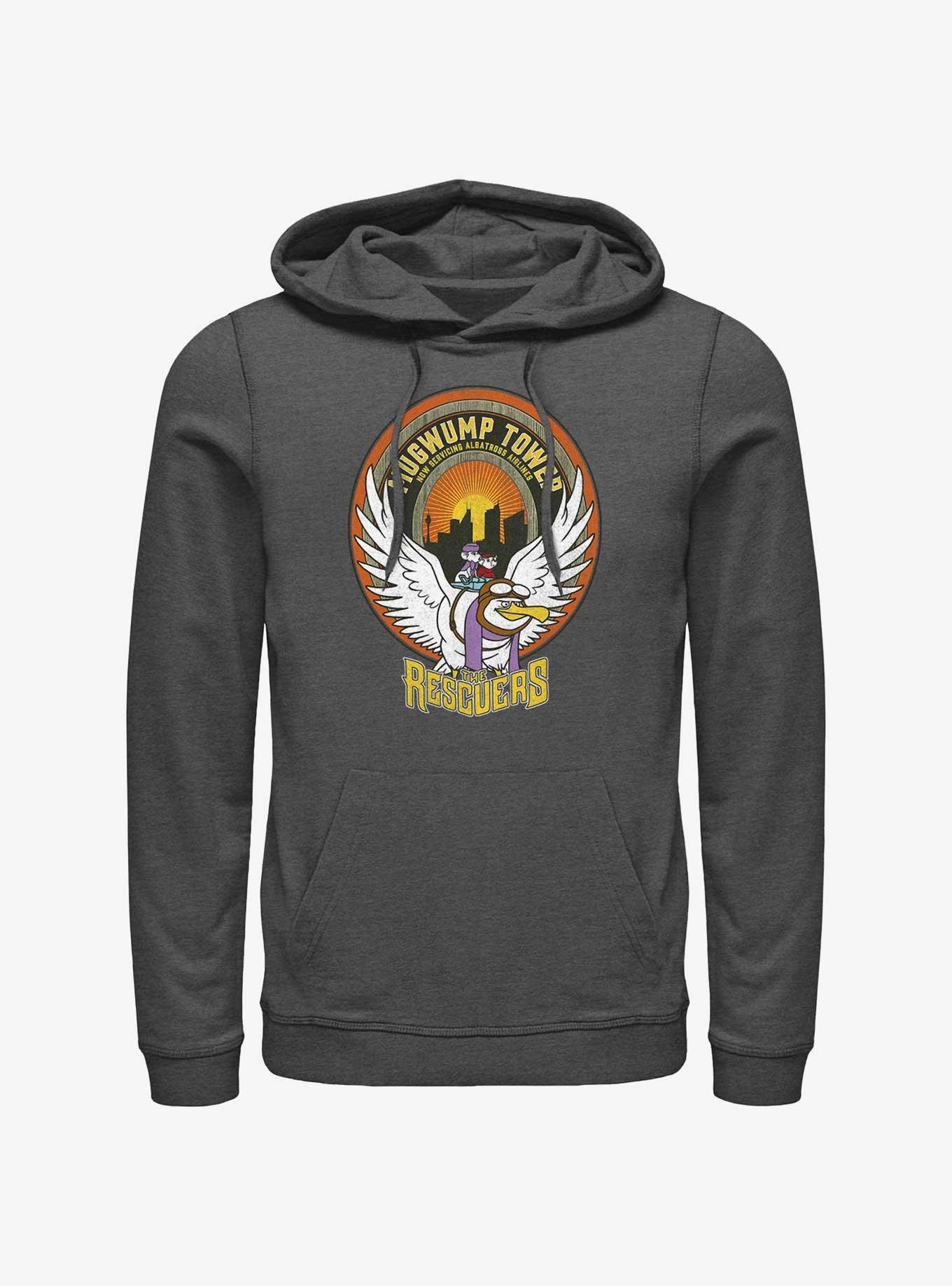 Disney The Rescuers Down Under Mugwump Tower Badge Hoodie, CHAR HTR, hi-res
