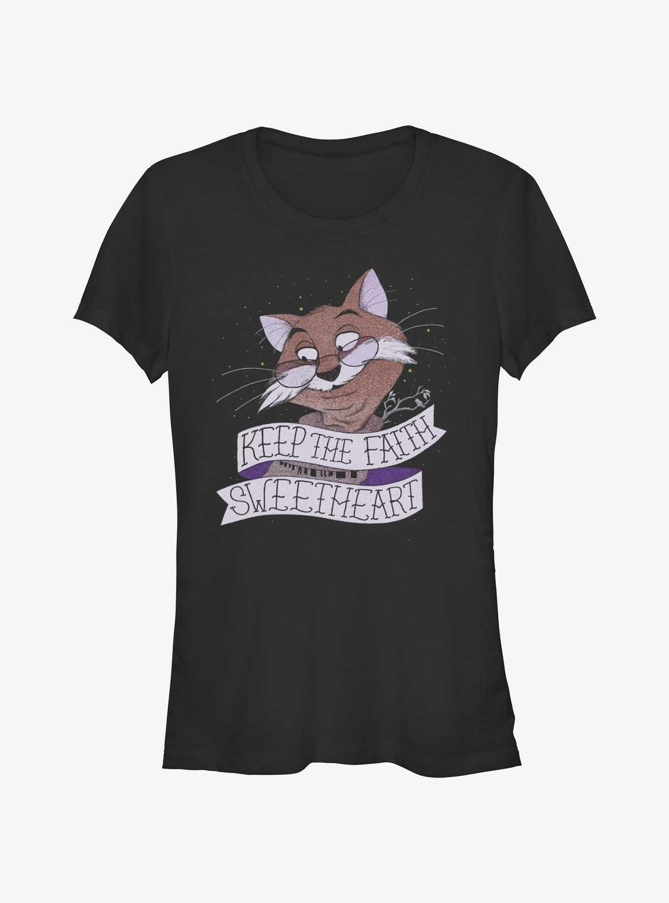 Disney The Rescuers Down Under Rufus The Cat Keep The Faith Sweetheart Girls T-Shirt, , hi-res