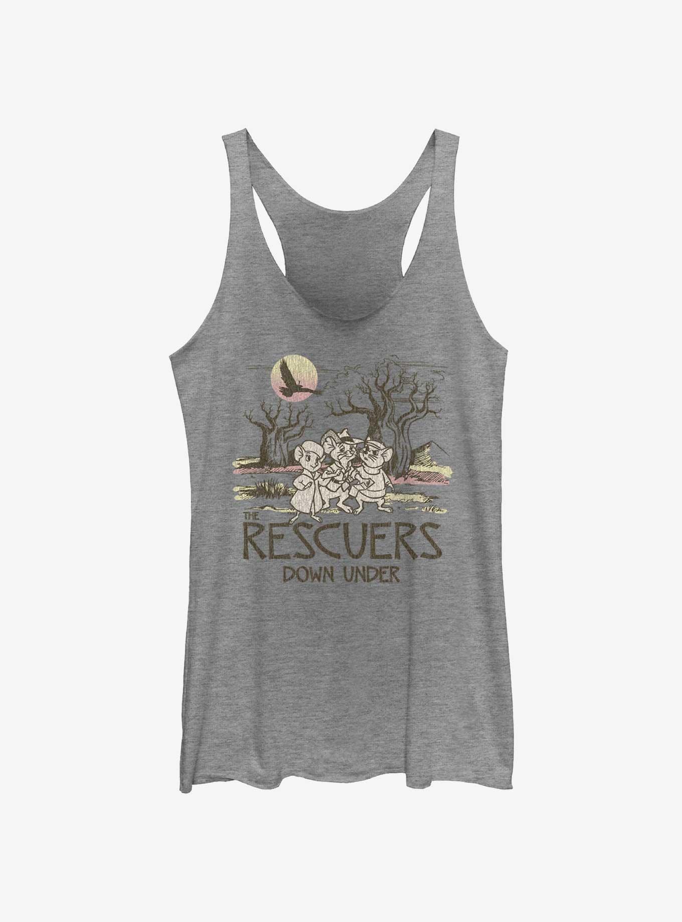 Disney The Rescuers Down Under Destination Rescue Girls Tank, GRAY HTR, hi-res