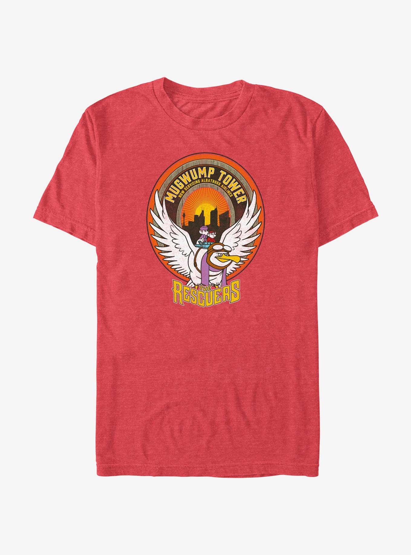 Disney The Rescuers Down Under Mugwump Tower Badge T-Shirt, RED HTR, hi-res