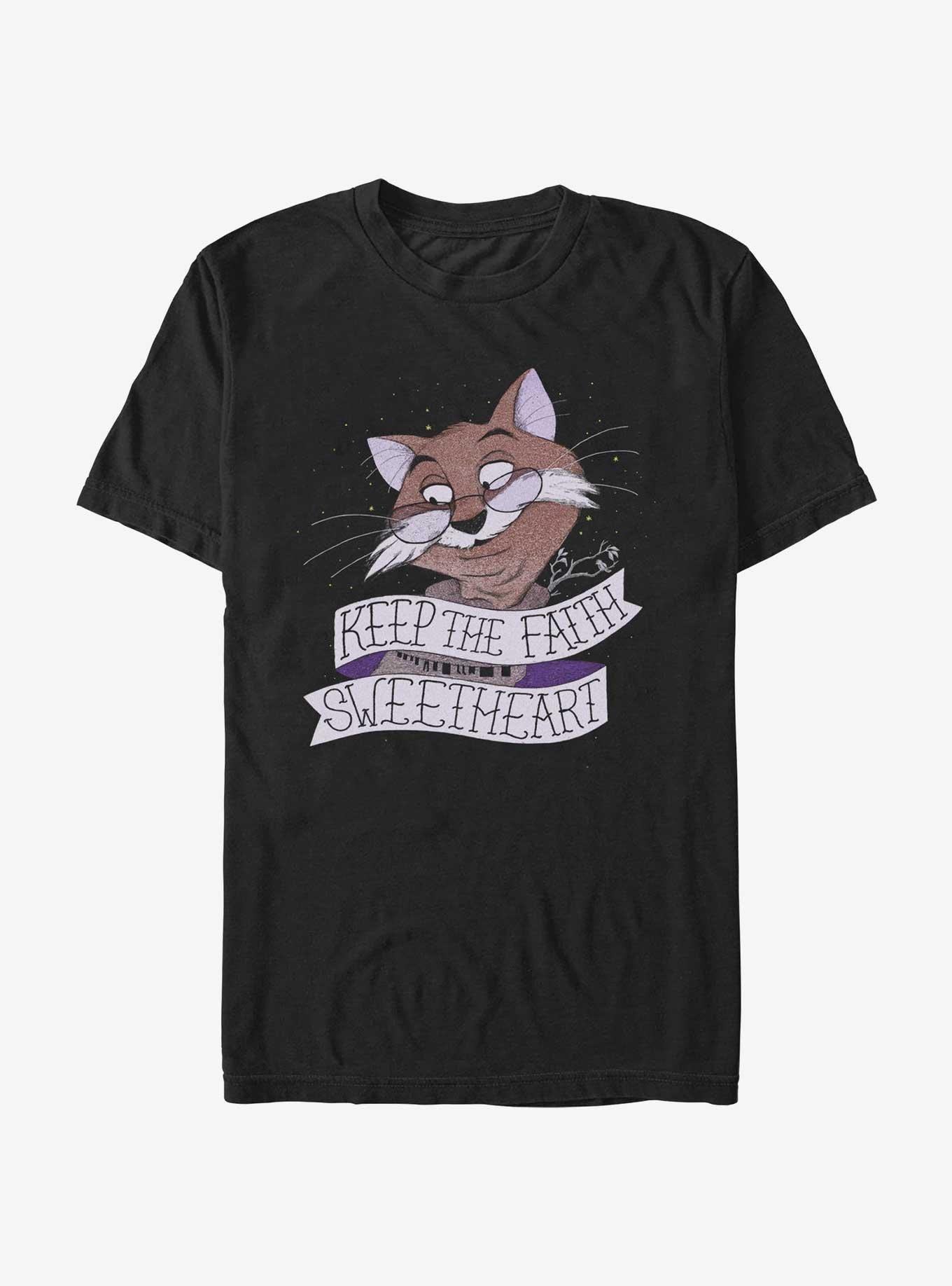 Disney The Rescuers Down Under Rufus The Cat Keep The Faith Sweetheart T-Shirt, , hi-res