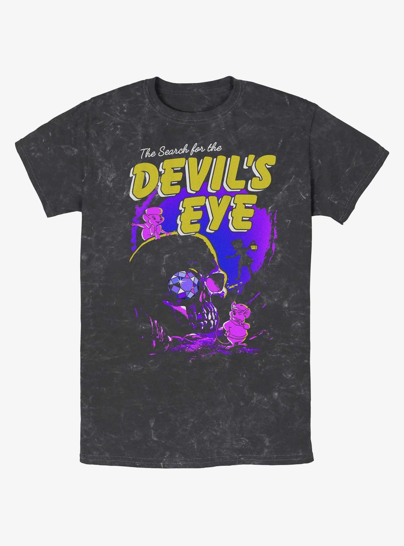 Disney The Rescuers Down Under Devil's Eye Poster Mineral Wash T-Shirt, BLACK, hi-res
