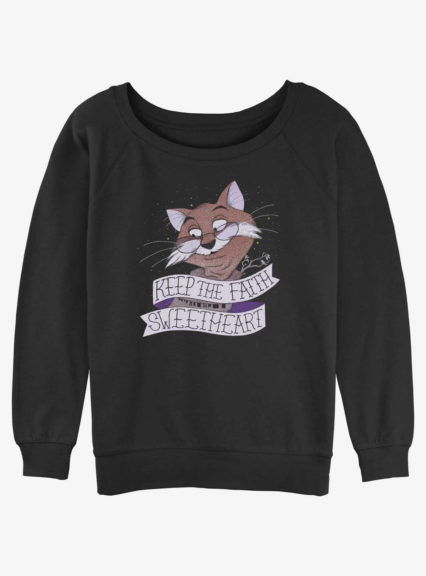 Disney The Rescuers Down Under Rufus The Cat Keep The Faith Sweetheart Girls Slouchy Sweatshirt, , hi-res