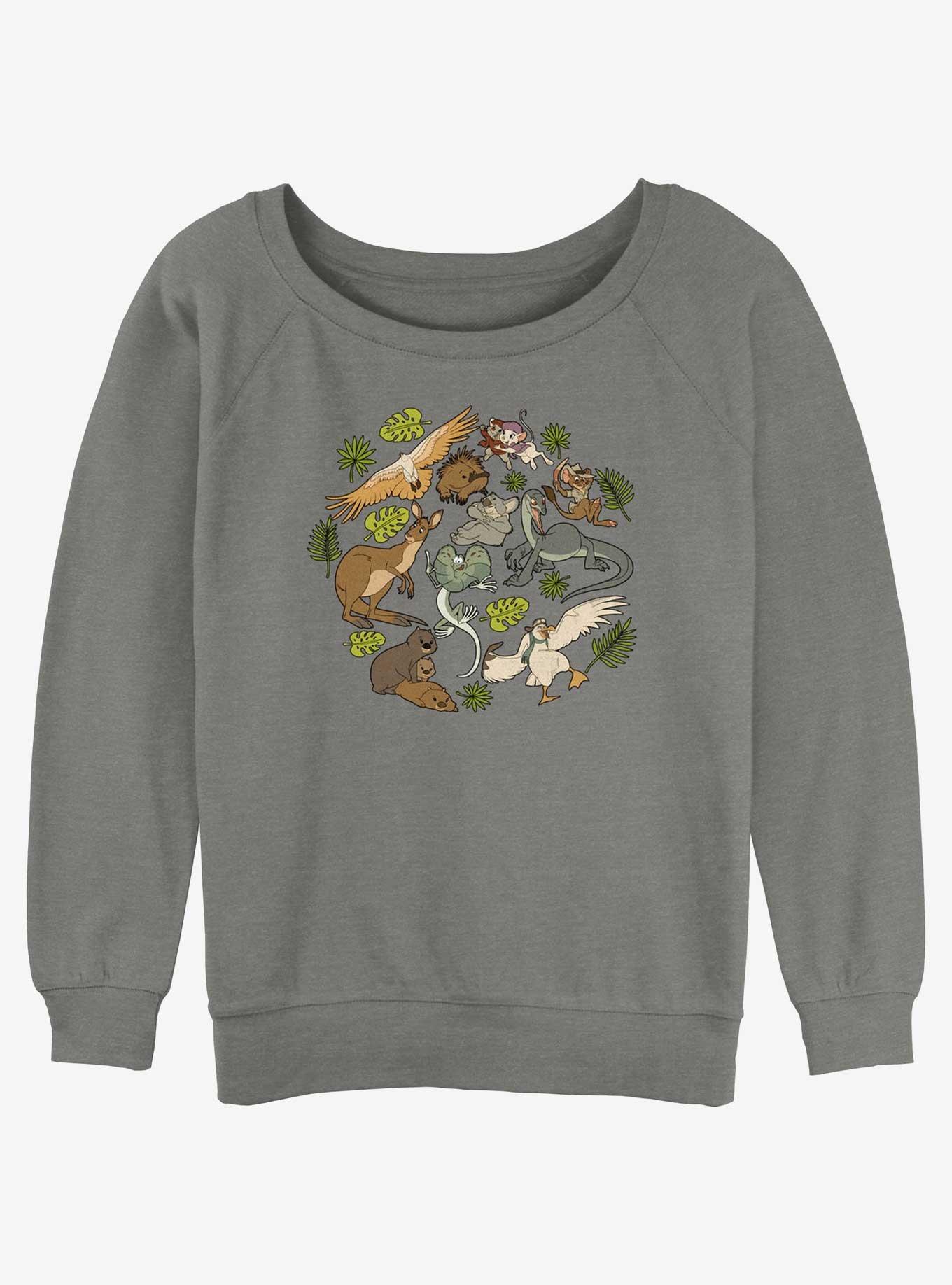 Disney The Rescuers Down Under Wildlife Girls Slouchy Sweatshirt