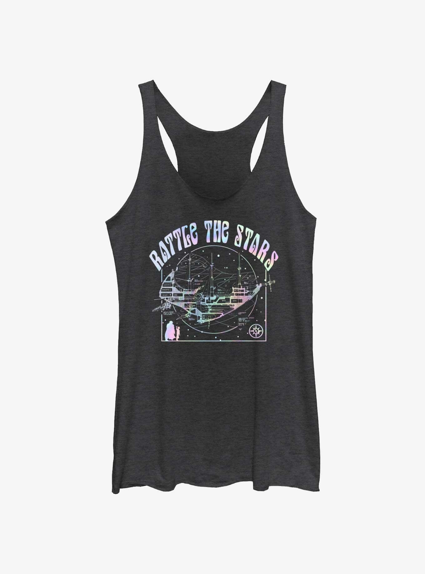 Disney Treasure Planet Rattle The Stars Argentum Ship Schematics Girls Tank, BLK HTR, hi-res