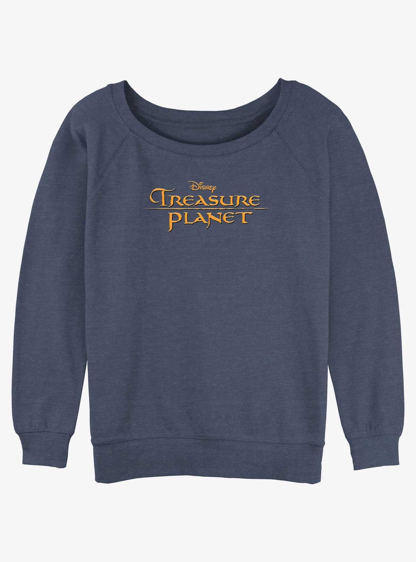 Disney Treasure Planet Logo Girls Slouchy Sweatshirt, BLUEHTR, hi-res